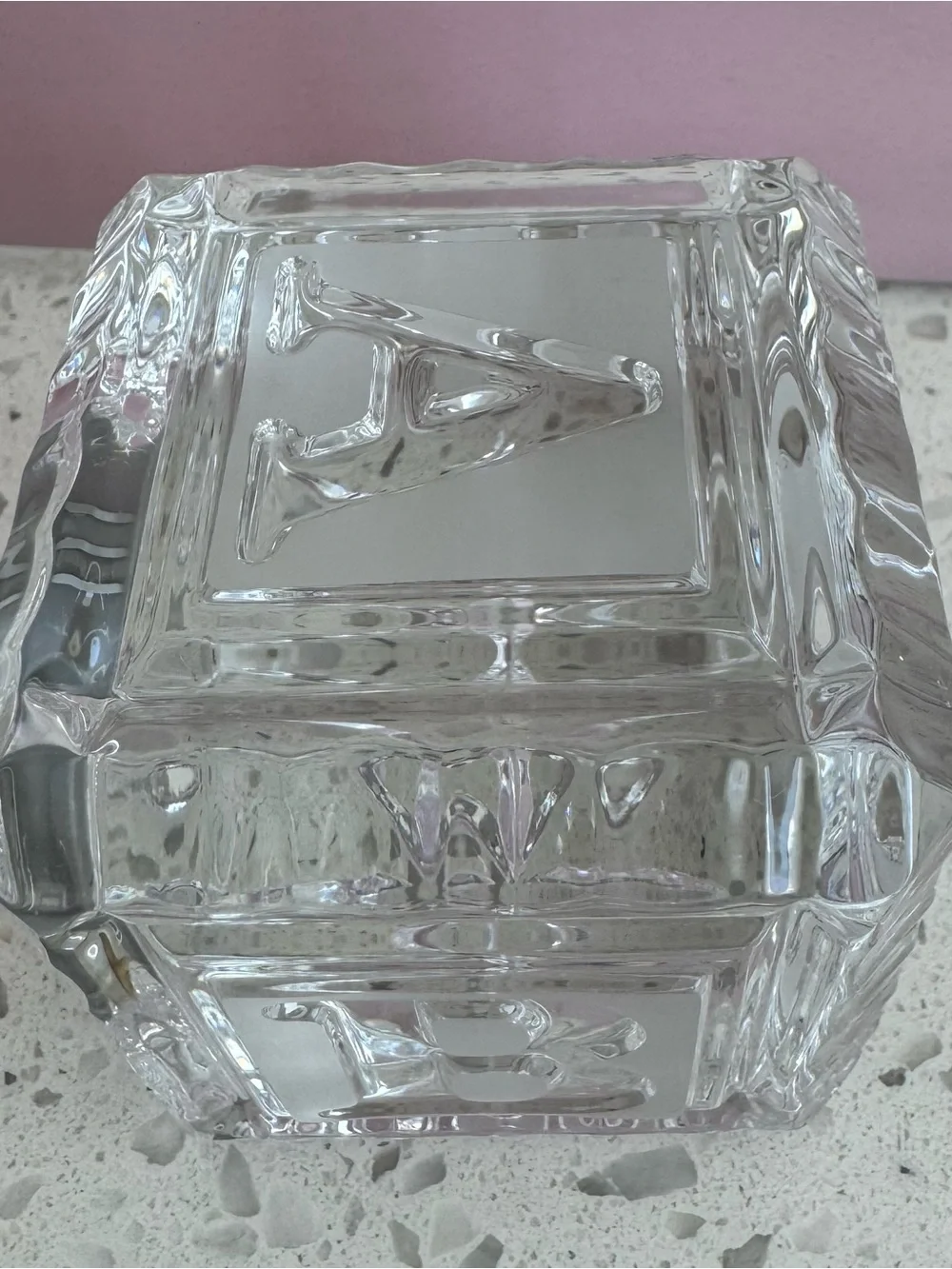Waterford Crystal Gold Accent Desk Clock - Clear Crystal